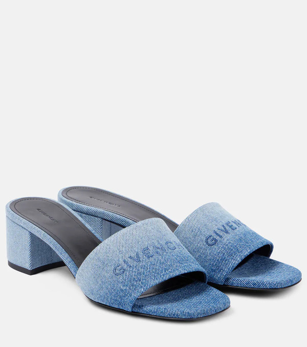  Givenchy Givenchy Logo Denim Mules 