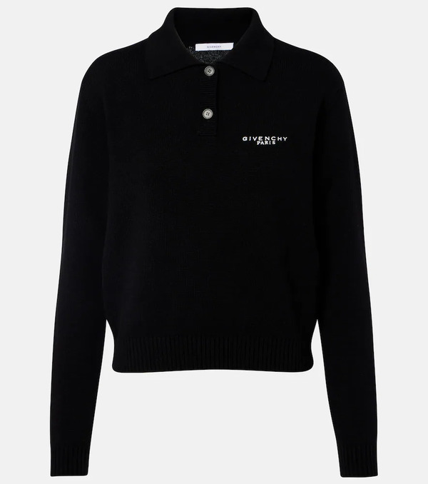  Givenchy Givenchy Logo Wool And Cashmere Polo Sweater 