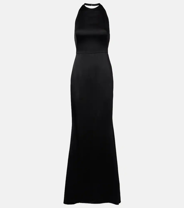  Givenchy Givenchy Open-back Crãªpe And Satin Gown 