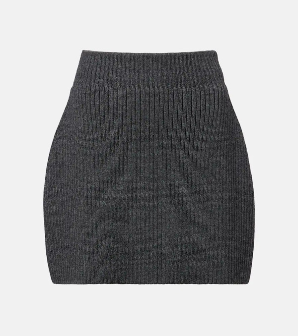  Givenchy Givenchy Ribbed-knit Wool And Alpaca-blend Miniskirt 