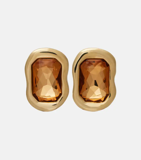  Givenchy Givenchy Sculptural Crystal Embellished Earrings 