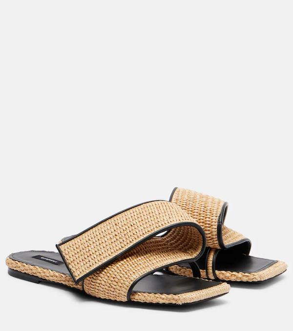  Givenchy Givenchy Twisted Ribbon Leather-trimmed Sandals 