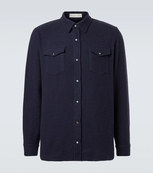  God's True Cashmere God's True Cashmere Cashmere Shirt With Emerald 