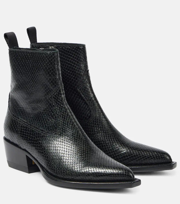  Golden Goose Golden Goose Debbie Snake-effect Leather Ankle Boots 