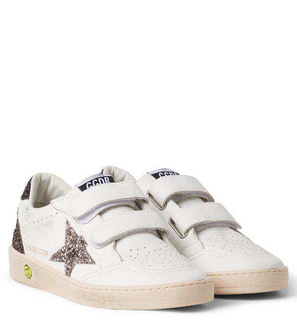  Golden Goose Kids Golden Goose Kids Ball Star Glitter Leather Sneakers 