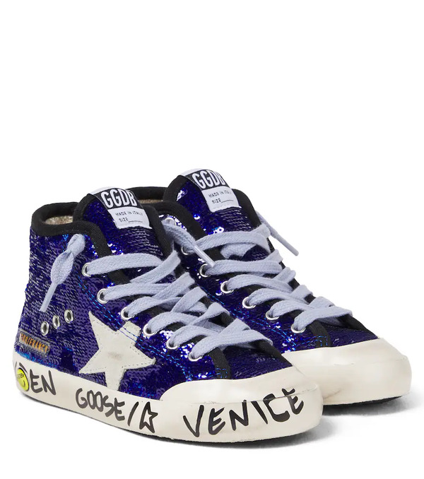  Golden Goose Kids Golden Goose Kids Francy Penstar Sequined High-top Sneakers 