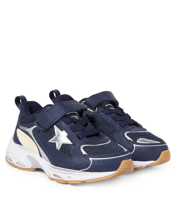  Golden Goose Kids Golden Goose Kids Lightstar Leather-trimmed Sneakers 
