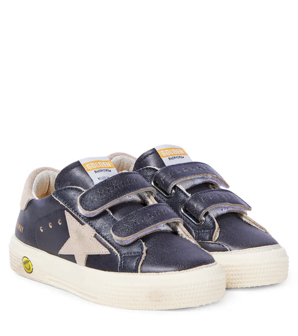  Golden Goose Kids Golden Goose Kids May School Leather Sneakers 