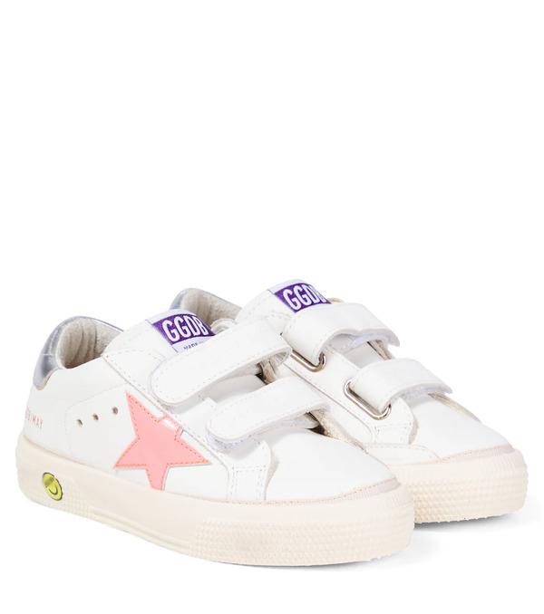 Golden Goose Kids Golden Goose Kids May School Leather Sneakers 
