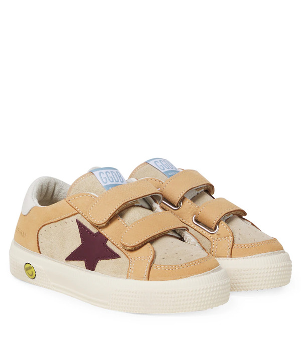  Golden Goose Kids Golden Goose Kids May Suede-trimmed Sneakers 