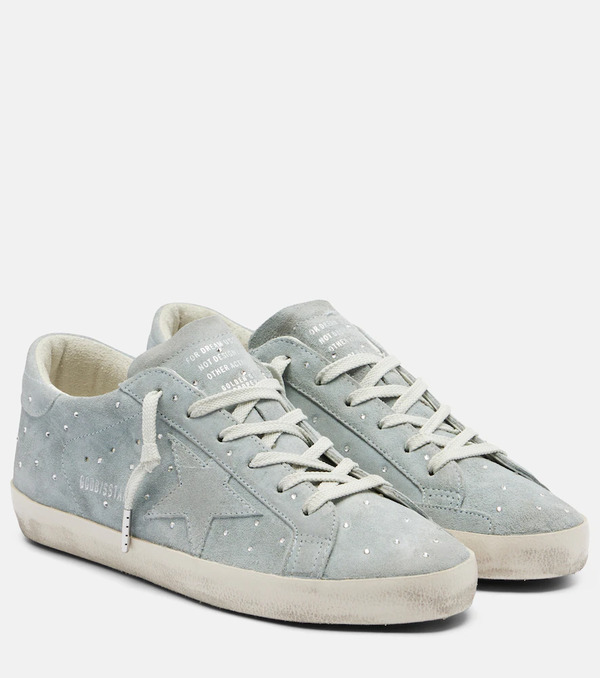  Golden Goose Golden Goose Super-star Embellished Suede Sneakers 