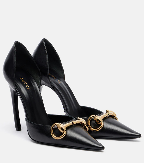  Gucci Gucci Boulevard Horsebit Leather Pumps 