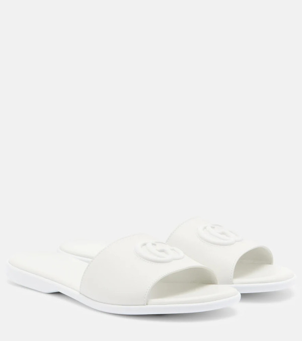  Gucci Gucci Double G Leather Slides 