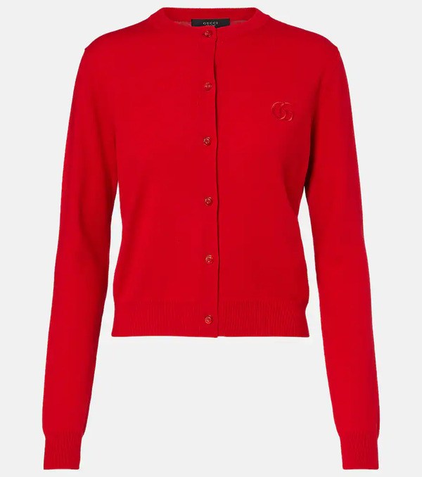  Gucci Gucci Double G Wool Cardigan 