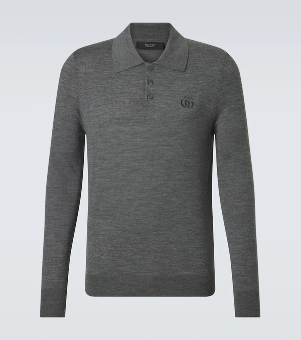  Gucci Gucci Double G Wool Polo Sweater 