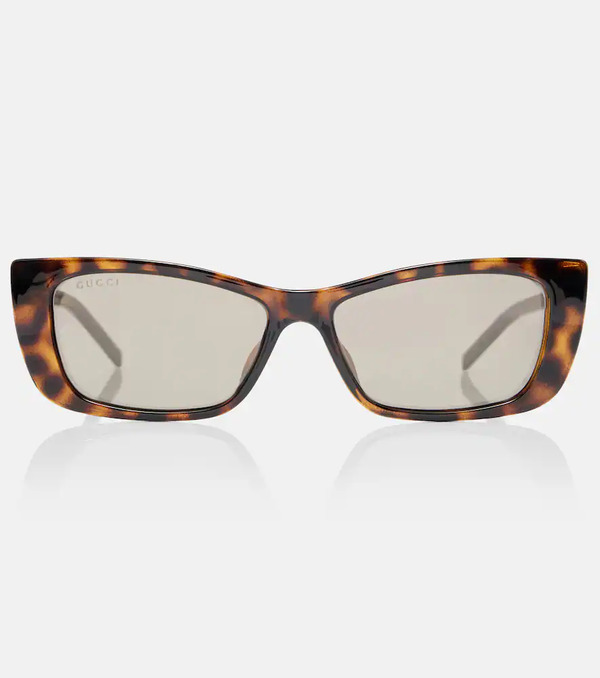  Gucci Gucci Embellished Rectangular Sunglasses 