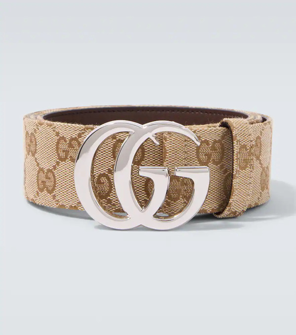  Gucci Gucci Flat Marmont Gg Canvas Belt 