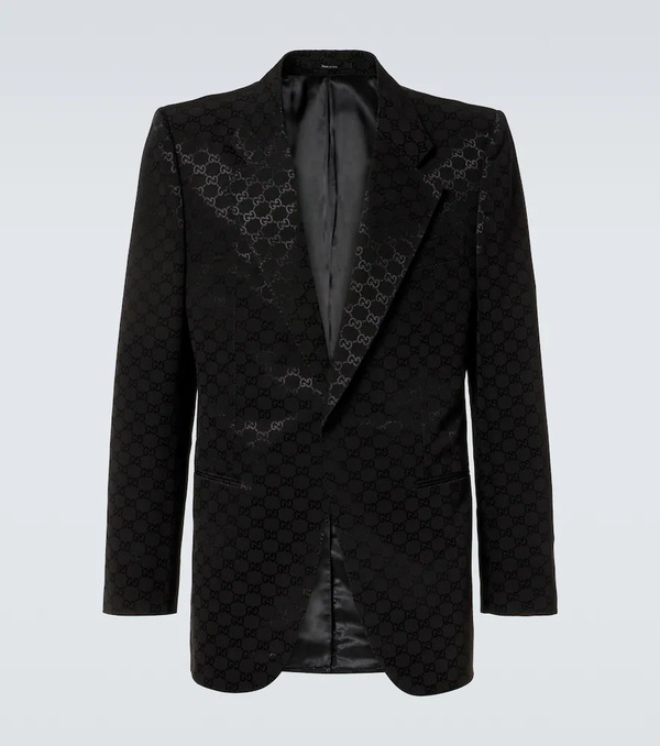  Gucci Gucci Gg Canvas Cotton-blend Blazer 