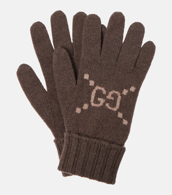  Gucci Gucci Gg Cashmere Jacquard Gloves 
