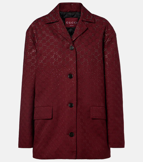  Gucci Gucci Gg Crystal Canvas Blazer 
