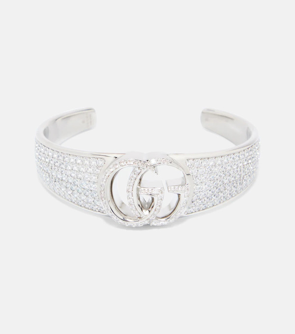  Gucci Gucci Gg Marmont Embellished Cuff Bracelet 