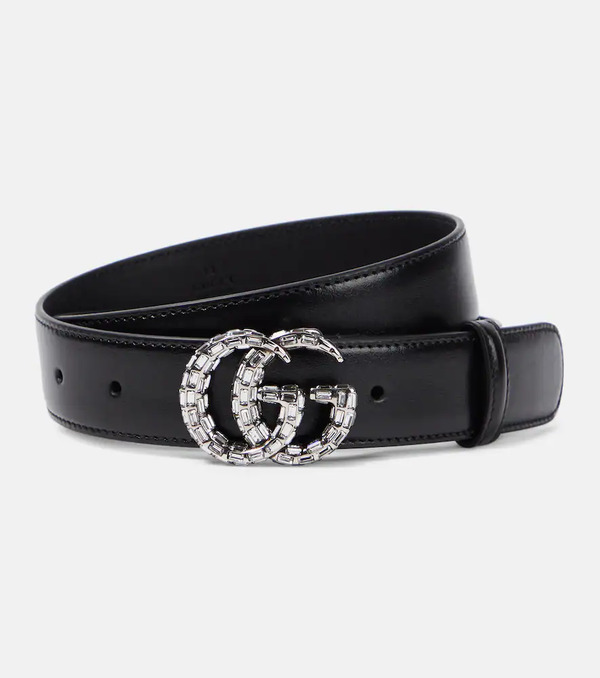  Gucci Gucci Gg Marmont Embellished Leather Belt 