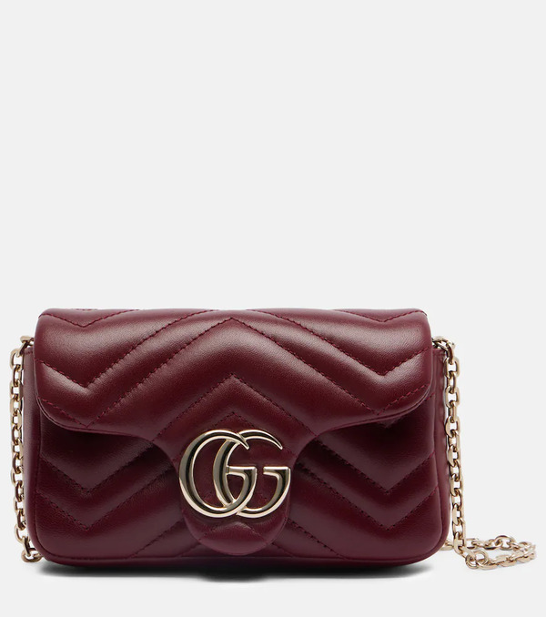  Gucci Gucci Gg Marmont Mini Leather Crossbody Bag 