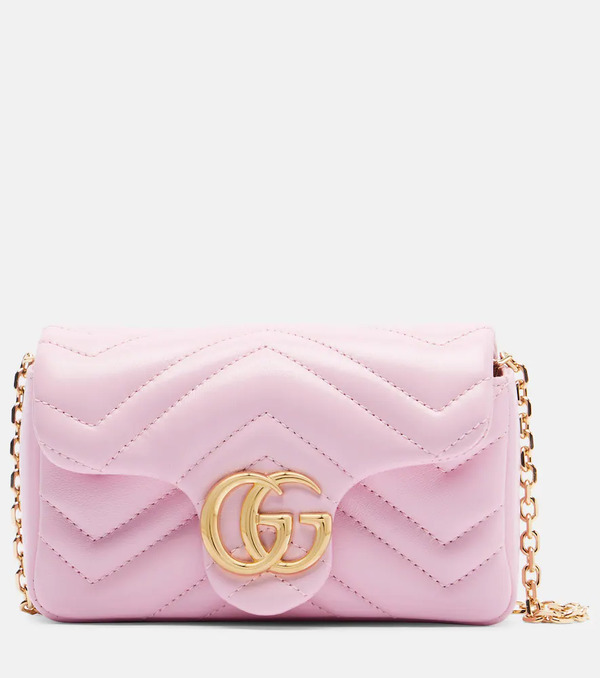  Gucci Gucci Gg Marmont Mini Leather Crossbody Bag 