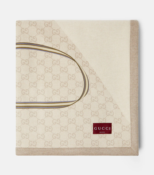  Gucci Gucci Gg Printed Wool Blanket 