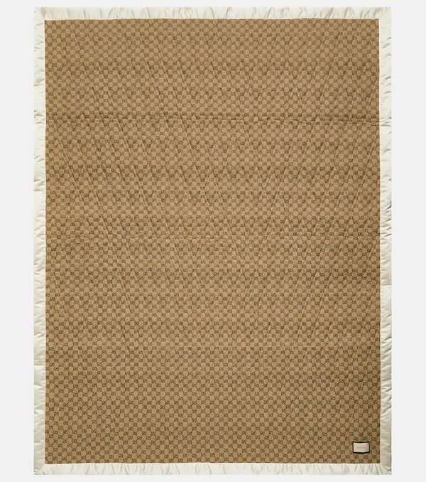  Gucci Gucci Gg Quilted Cotton-blend Blanket 