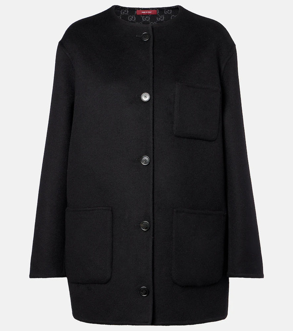  Gucci Gucci Gg Reversible Wool Jacket 