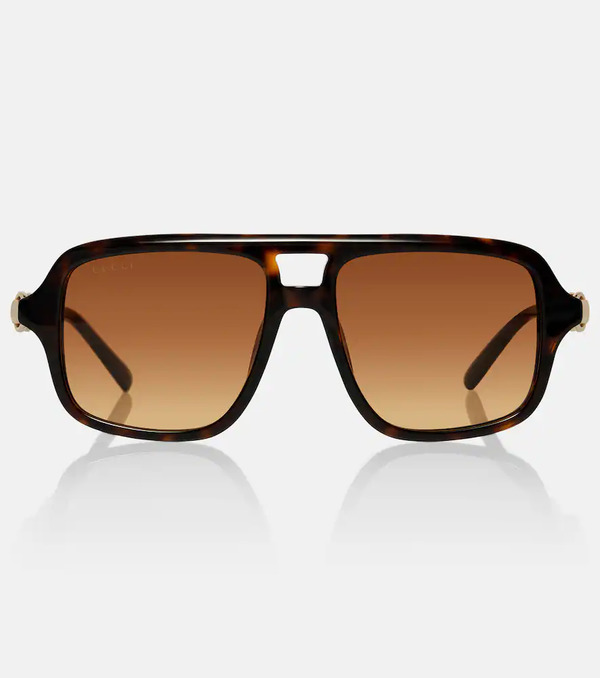  Gucci Gucci Horsebit Aviator Sunglasses 
