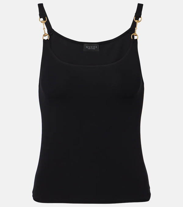  Gucci Gucci Horsebit Crãªpe Jersey Tank Top 