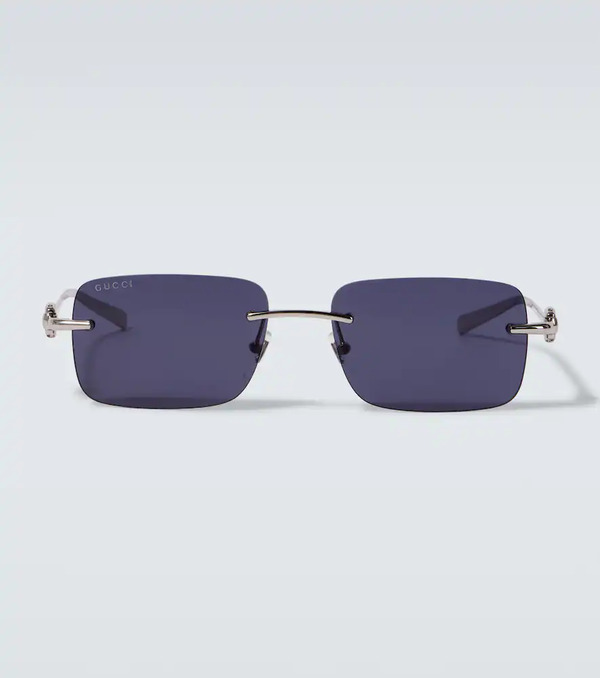  Gucci Gucci Horsebit Rectangular Sunglasses 