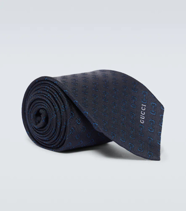  Gucci Gucci Horsebit Silk Tie 