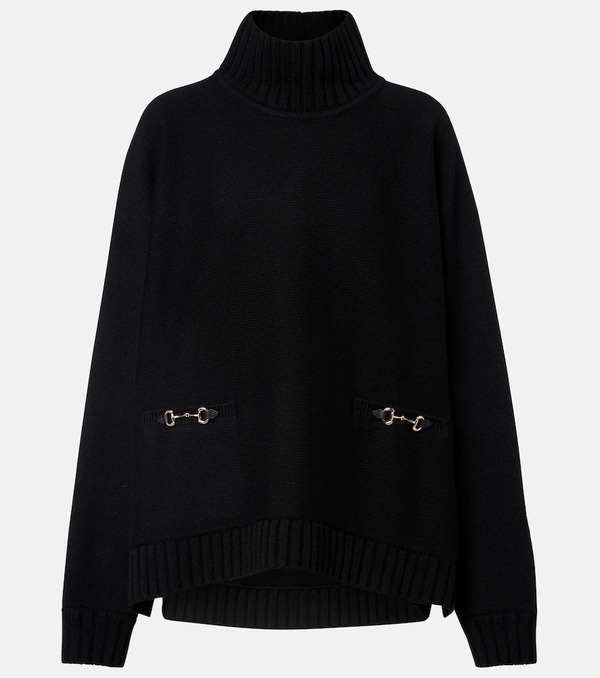  Gucci Gucci Horsebit Wool-blend Turtleneck Sweater 