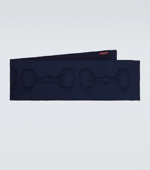  Gucci Gucci Gucci Horsebit Wool Scarf 