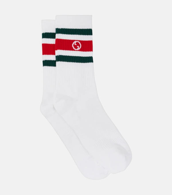  Gucci Gucci Interlocking G Cotton-blend Socks 