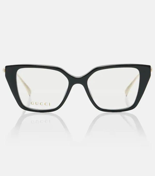  Gucci Gucci Interlocking G Embellished Cat-eye Glasses 