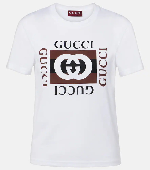  Gucci Gucci Interlocking G Printed Cotton T-shirt 