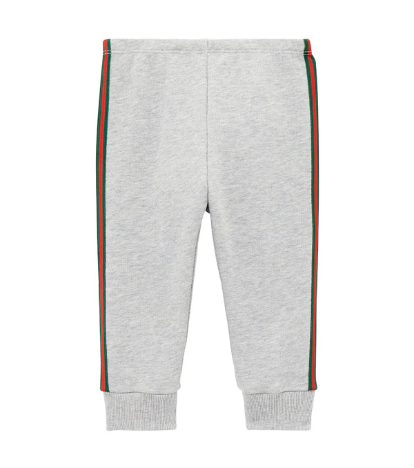  Gucci Kids Gucci Kids Baby Web Stripe Cotton Fleece Sweatpants 