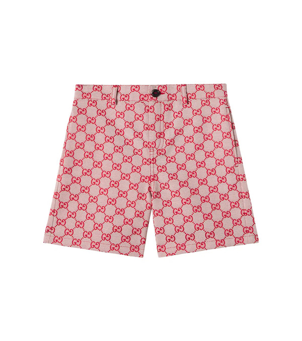  Gucci Kids Gucci Kids Gg Cotton-blend Canvas Shorts 