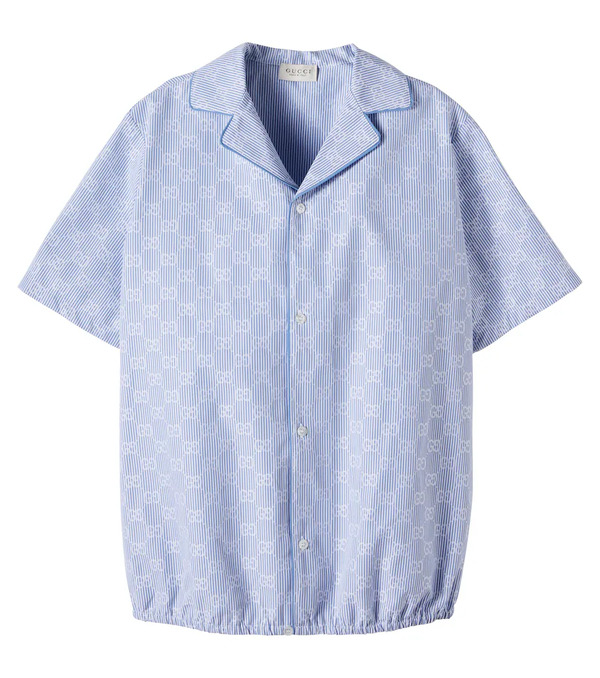  Gucci Kids Gucci Kids Gg Cotton Poplin Shirt 