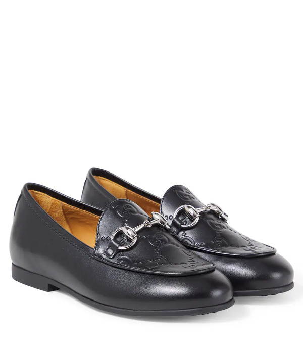  Gucci Kids Gucci Kids Gg Horsebit Leather Loafers 