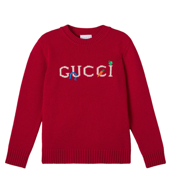  Gucci Kids Gucci Kids Logo Wool Sweater 