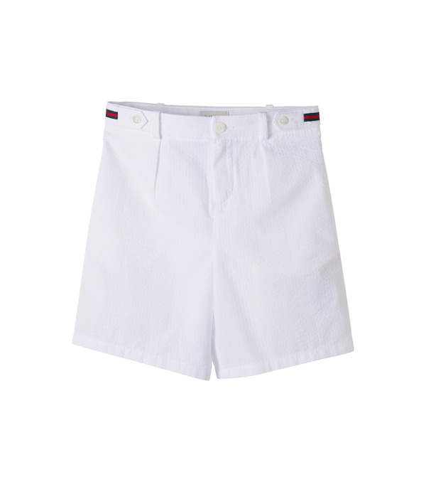  Gucci Kids Gucci Kids Web Stripe Cotton Bermuda Shorts 