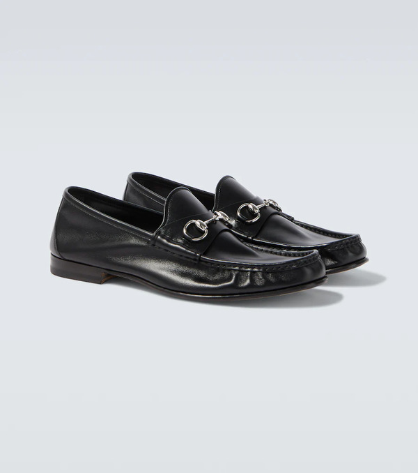  Gucci Gucci Lugano Horsebit Leather Loafers 