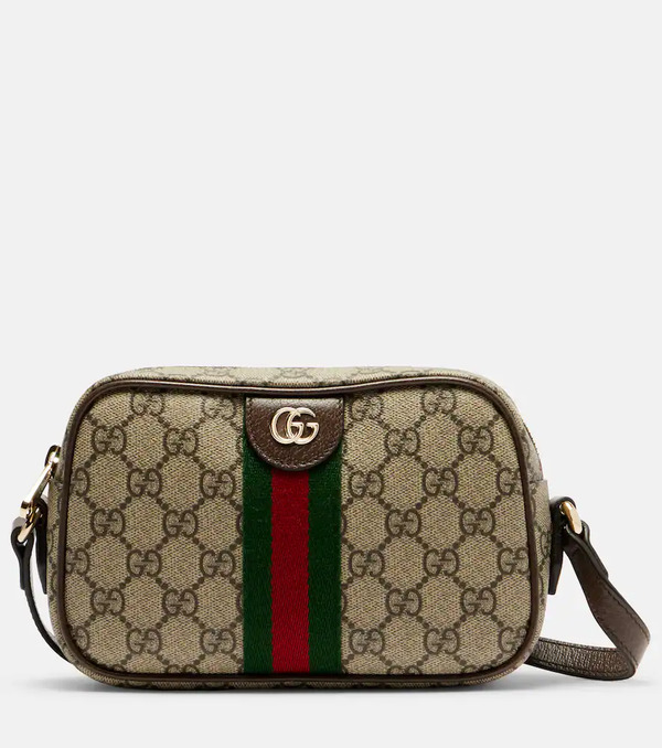  Gucci Gucci Ophidia Small Leather-trimmed Crossbody Bag 