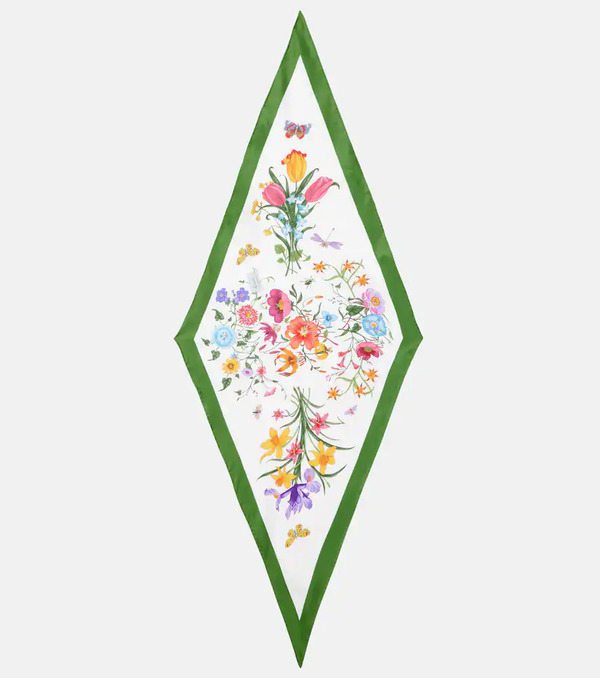  Gucci Gucci Printed Silk Twill Scarf 