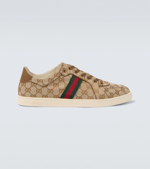  Gucci Gucci Stretch Gg Canvas Low-top Sneakers 